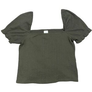H&M Puff Shoulder Top